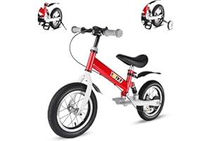YBIKE Laufrad 2 in1, kinderfahrrad Mit Pedalen, Stoßdämpfern, Schutzblechen,12 14 Zoll laufräder Geeignet für Kinder Von 1-7 Jahren 4 Farben Ausbildungsfahrzeuge