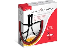 New Metro Design 6L-MR Schlägelklinge aus Metall, funktioniert mit den meisten KitchenAid 6, 7 und 8 Quart Bowl-Lift Standmixern, rot