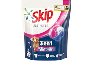 Skip Ultimate Detergente en Cápsulas Fragrancia Mimosín, 46 Unidades (Paquete de 1)