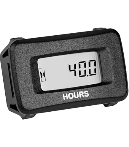 Runleader Digital LCD Hour Meter, AC/DC 5V To 277V ; Use For Riding Lawn Mower ZeroTurn Mower Tractor Generator Club Car Golf Cart Outboard Marine ATV