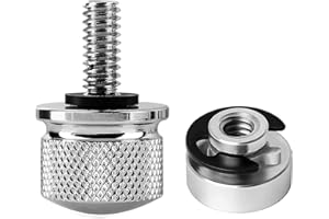 T TAKONE Harley Davidson Zubehör – 1 Sätze Motorrad Sitzschrauben aus Aluminium, mit C-Clips & Rändelschraube für eine sichere Motorrad Sitzbank Befestigung (Silber)