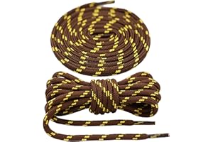 Cashlander Round Work Boot Laces, [2 Pairs] Heavy Duty Shoelaces for Walking,Hiking,Outdoor Boots and Casual Footwear,Thick Replacement Boot Shoelaces for Men Women