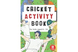 Cricket Activity Book For Kids Aged 6-14: Cricket Themed Workbook Wordsearches, Mazes, Dot to dot, Colouring in, Trivia