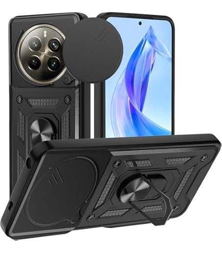 Custodia Per Oppo Reno 12 Fs/F Con Vetro Temperato - Cover Scorrevole Per Fotocamera E Supporto 360° - Foto 4