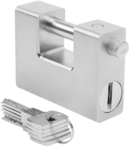 Confezione Da 2 Lucchetti In Acciaio Temprato Da 1kg Con 10 Chiavi – Grillo Da 12 Mm, Antitrapano E Antisega, Per Garage, Cancelli E Container