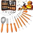 Kürbis Schnitzset 13-teilig - Professionelle Werkzeuge Aus Edelstahl Für Halloween (mit Tasche)