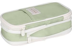 Cooja Pencil Case for Girls Large Capacity Pencil Cases with Compartments, Big Pencilcase for Kids Teenage School Stationary Office Storage Makeup Bag for Women Men, Green