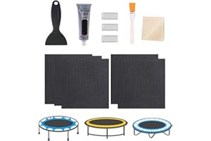 Komsoup Réparation pour Trampoline,Réparation Trampoline,Carré sur Patc, Réparation Crevaison, Réparation Tapis Trampoline Ou Trou dans Un Tapis Trampoline?10.4 X 10.4 Cm?