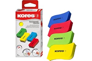 Kores – slumpmässig färg magnetisk whiteboard suddgummi – whiteboard gummi, skolmaterial, kontorsmaterial – torr torka, lätt