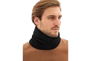 Onvavient Écharpe tube cache-cou, foulard pour homme, hiver, polaire épaisse, chauffe-cou, masque de ski, doublé, tube de cou doux, coupe-vent, écharpe pour homme et femme