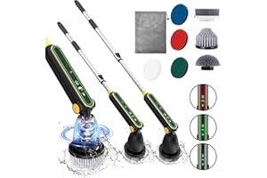 BTBHIHO Electric Scrubber, 2024 Upgraded High-Torque Electric Scrubbing Brush with Adjustable Extension Rod & 7 Replaceable Brush Heads, Electric Cleaning Brush Scrubber for Bathroom Tub, Tile, Floor