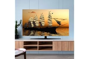 GAOXIANGLIN Housses pour Téléviseurs 32-85 Pouces Paysage de Bord de Mer Housses pour Écrans TV/PC Housse D'écran Protection TV Housse Anti-Poussière pour LED LCD, Décoration Intérieure(Color:color7,Size:5