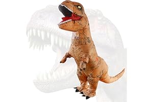 Geerypsy Dinosaurier Aufblasbares Kostüm für Erwachsene Lustiges T-Rex-Kostüm für Halloween Partys Weihnachten Festival