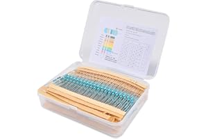 TUNDWHITE Widerstände Sortiment Kit, 30 Werte 600 StüCk WiderstäNde 10 Ohm,1M Ohm 1/4W Carbon Film Widerstand Kit Metallschichtwiderstände Sortiment mit Aufbewahrungsbox für DIY-Projekte (30 Werte 600Stück)