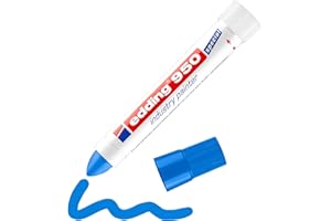 edding 950 Industry Painter - niebieski - 1 długopis - okrągła końcówka 10 mm - marker do pisania na metalu, skałach, drewnie, szorstkich lub mokrych powierzchniach - trwały, wodoodporny