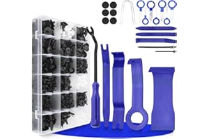 KIMIGO 720PCS Outils Demontage Garniture Auto,Clips De Fixation De Voiture Universels Pour Habillage De Porte, Pinces, Parechocs, Outil Démontage Outils Pour Garnitures Panneaux Auto