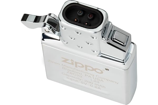 Zippo Insats för vindtäta tändare – dubbelbåge – uppladdningsbar – USB-C – CE-certifierad – passar alla klassiska Zippo-fodral