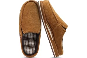 ONCAI Chaussons Homme Confort Peluche Mousse Mémoire Intérieur Extérieur Pantoufles da Maison en Caoutchouc Antidérapantes Taille 40-50