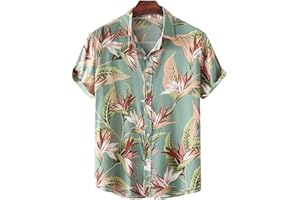 LookMark Men's Poly Cotton Digital Printed Stitched Half Sleeve Shirt
