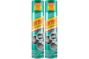 Fornet - Sgrassatore Spray per Forni e Barbecue, Formula non Aggressiva, Senza Soda Caustica, 300ml x 2 Pezzi