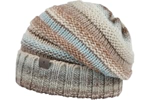 Lierys Czapka z Mankietem Bernardo Oversize - Made in Germany powiekszony rozmiar czapki damskie dzianinowe wywijanym otokiem, Oversize, Zima