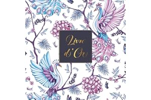 Livre d'Or: Mariages, Noces, Pacs, Anniversaires...: Motif Paon avec Design intérieur - Format Carré 21x21 - 100 pages
