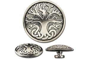 HOPPE & MASZTALERZ Celtic Concho Schraubzierniete, Zierniete, Schraubniete, Screwback Concho, Keltischer Lebensbaum No. 1