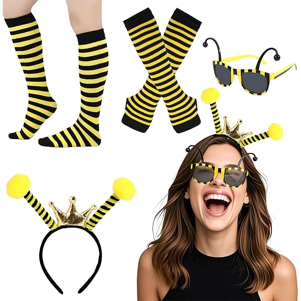 Conjunto de disfraz de abeja para niños, alas de abeja, antena, diadema
