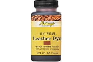 FIEBING'S Fiebings Colorante para cuero, liso, 50-2046-LB, marrón claro, 4 onzas