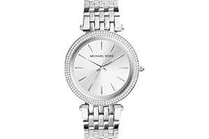 Michael Kors Montre Darci pour Femme, Mouvement à Quartz Trois Aiguilles de Couleur argentée avec Bracelet en Acier Inoxydable