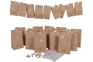 PURELEI® Sacchetti per calendario dell'Avvento (senza stampa) – Crea la tua sorpresa natalizia personale di Purelei, sacchetti per calendario dell'Avvento da riempire, calendario dell'Avvento fai da