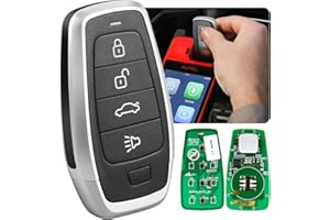 Autel Origine Clé Vierge IKEYAT004CL, 2025 Remplacement Clé Voiture Universelle Programmable, 4 Boutons, 700+ Véhicules, Apprentissage OBD, Double Bande, Télécommande 130 Pieds, Fonctionne avec KM100