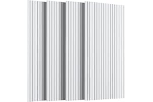 SVILINEK Soundproofing Panels Acoustic Panels 45.67"x22.83" Self-Adhesive 3D Sound Absorbing Wall Panels,for Sound Absorbing, Soundproof Panels for Living Room (White, 4-Pack (29sq.ft.))