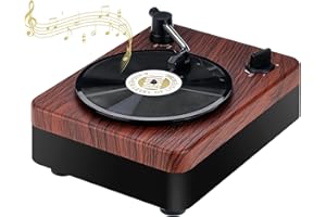 Topretty Altavoz Bluetooth,diseño de Tocadiscos Altavoz Bluetooth Altavoces Bluetooth inalámbricos portátiles con Sonido, Soporte de Tarjeta TF, Cable AUX