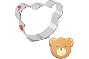 ANN CLARK COOKIE CUTTERS Formina per Biscotti Stampo a forma di muso di orso 8,9 cm, Prodotto negli Stati Uniti da Ann Clark
