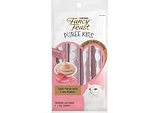 Fancy Feast Puree Kiss Tuna Puree with Tuna Flakes, 10g x 4