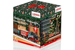 Märklin Start up 29124 - Startpackung Weihnachten mit Dampflok, Personenwagen und Güterwagen in weihnachtlicher Gestaltung, Spur H0, ab 6 Jahren - ideal für den Einstieg in die Modellbahnwelt