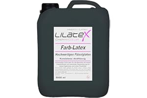 Lilatex 5 Liter farbiger Flüssiglatex/Farblatex/Latexmilch - dickflüssiger Naturlatex in TIEF SCHWARZ