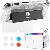 HEYSTOP Switch OLED Coque Dockable Compatible avec Nintendo Switch OLED Modèle, Coque de Protection en TPU pour Switch OLED M