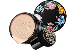 VISVIC Mushroom Head Air Cushion BB Cream, Concealer Lasting Nude Makeup Moisturizing Brightening Pigment CC Liquid Foundation (Natural)