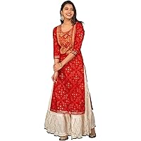 Bae's Wardrobe Rayon Straight Kurti with White Sharara Plazzo for Women & Girls Dress