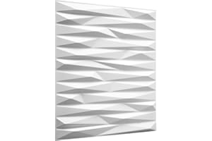 WALL ART WALL DECOR WallArt Wall Decor - Eco Friendly 3D Wall Panels / 3D Decorative Wall Tiles - Dutch Design - 100% Natural 3D Wallpaper - 50x50 cm - 12 Panels (for 3 sqm/m² of Wall)