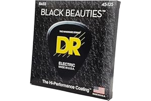 DR STRINGS Struny DR BKB5-45 BLACK BEAUTIES™ - czarne kolorowe struny basowe: 5-strunowe średnie 45-125
