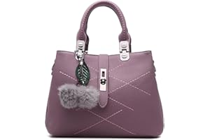 NICOLE & DORIS 2025 Nouveau Sac à Main Femme Sacs Portés Main Mode Sac Bandoulière Élégant Sac Epaule Sacoche Femme Sac à Poignée Supérieure avec Pom Poms