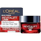 L'Or&eacute;al Paris Anti-Wrinkle Firming Day Cream 50ml | With Pro-Retinol, Hyaluronic Acid &amp; Vitamin C, Moisturizer &amp; Revitalift L