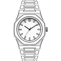 Shocknshop Minimalist Creative Sketch Design Black Analog Plastic Chain Strap Wrist Watch for Men Boys -WCH375