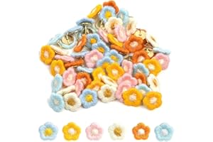 PUCIO Blumen Stecknadeln, 30 Stück Pinnwand Stecknadeln Dekorative Pinnwand-Stecknadeln Reißnägel Bunt für Karte Korktafel Fotoanzeige Büro Zuhause，pinnadeln pinnwandnadeln pinnnadeln pins pinnwand