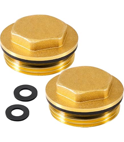 DOJA Barcelona Messing Kappe 1 1/4″ Außengewinde – Sechskant-Stopfen Für Waschbecken, Heizkörper, Wasserhahn & Spülbecken – Korrosionsbeständig, Langlebig