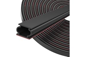 ZSREDHONG 6M Guarnizioni per Porta,Autoadesivo Impermeabile Nastro,Porte e Finestre in TPE Gomma Sigillante per le Fessure Delle Porte Rumore e Collisione Anti Freddo Nero