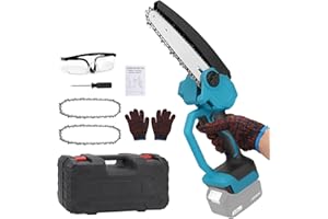 HONEYHOUSE Mini Akku Kettensäge für Makita 18V-Akku,6 Zoll Mini Kettensäge 18V,Kabellose Tragbare Einhand-Kettensäge,für Gartenarbeit, Holzschneiden und Beschneiden (Ohne Akku)